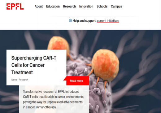 莱芒生物代谢增强型CAR-T研究成果荣登EPFL2024年新年新闻头条
